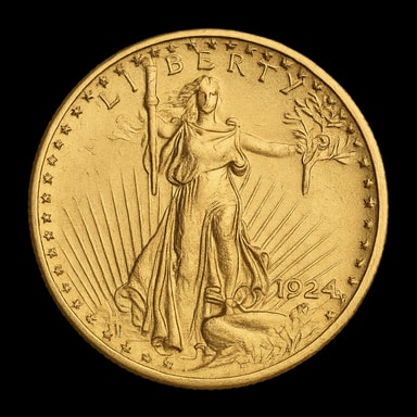 20 Dollari Saint-Gaudens moneta d'oro Lady Liberty lato iconico