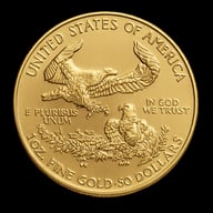 American Gold Eagle moneta d'oro lato iconico aquila