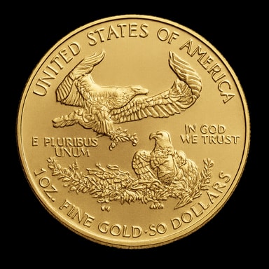 American Gold Eagle moneta d'oro lato iconico aquila