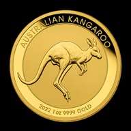 Kangaroo australiano moneta d'oro canguro lato iconico