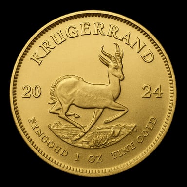 Krugerrand d'oro con antilope Springbok lato iconico