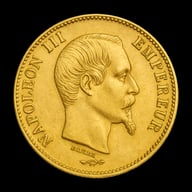 Marengo d'oro 20 Franchi Napoleone III lato iconico