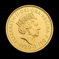 Sterlina d'oro Elisabetta II lato iconico