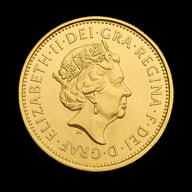 Sterlina d'oro Elisabetta II lato iconico