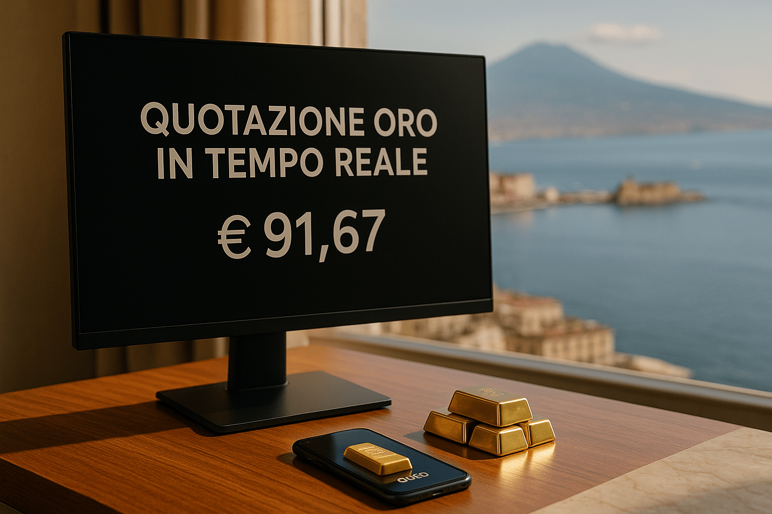 Immagine per Quotazione oro in tempo reale a Napoli: guida per vendere