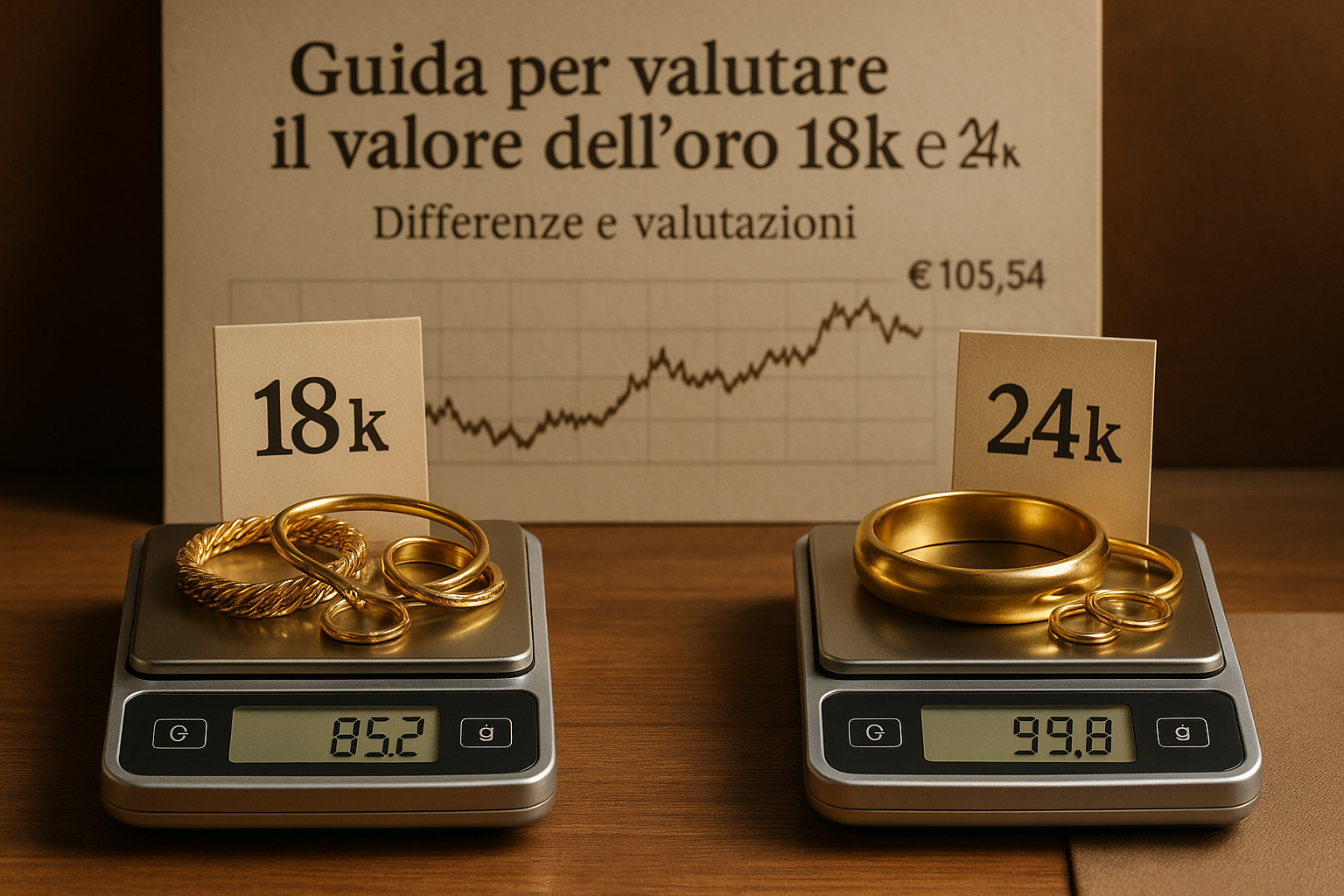 Immagine per Guida per valutare il valore dell’oro 18k e 24k