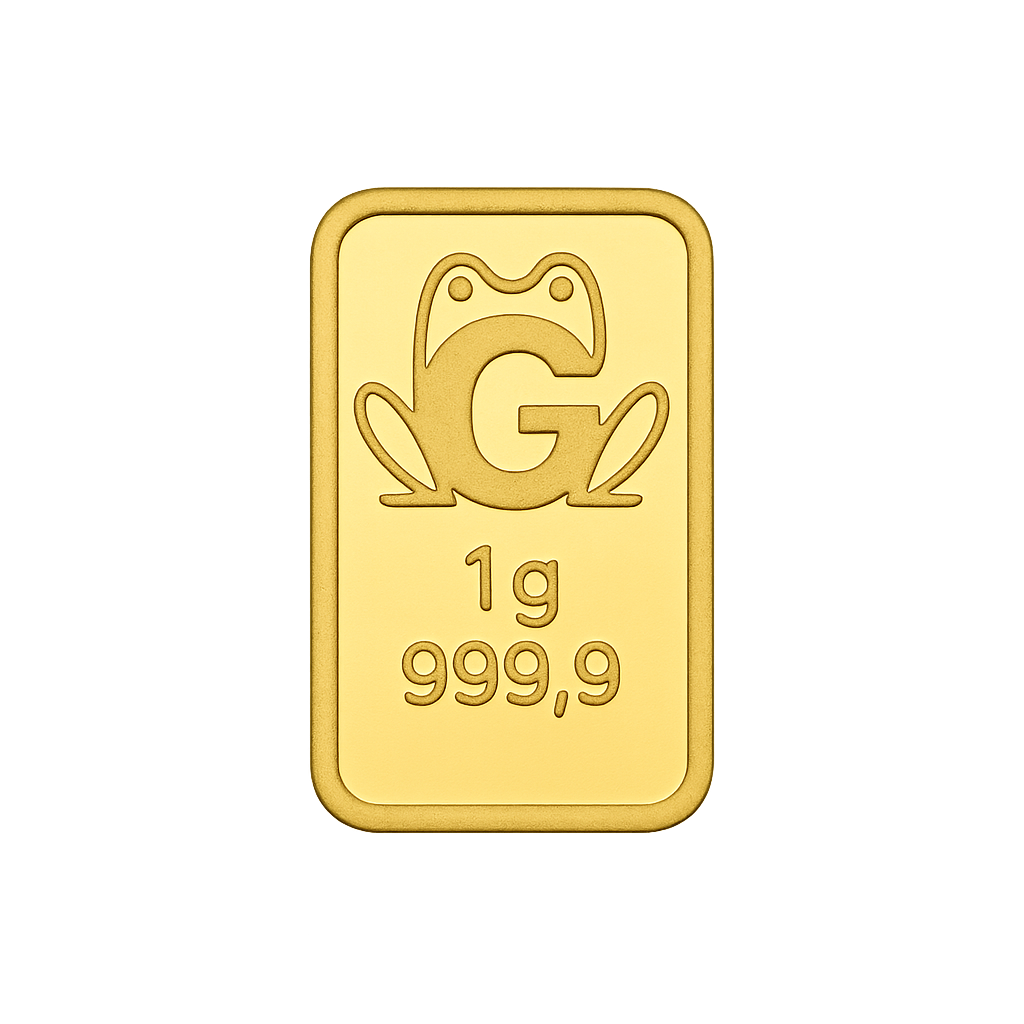 Lingottino d'oro 1 g lingotto oro 999.9