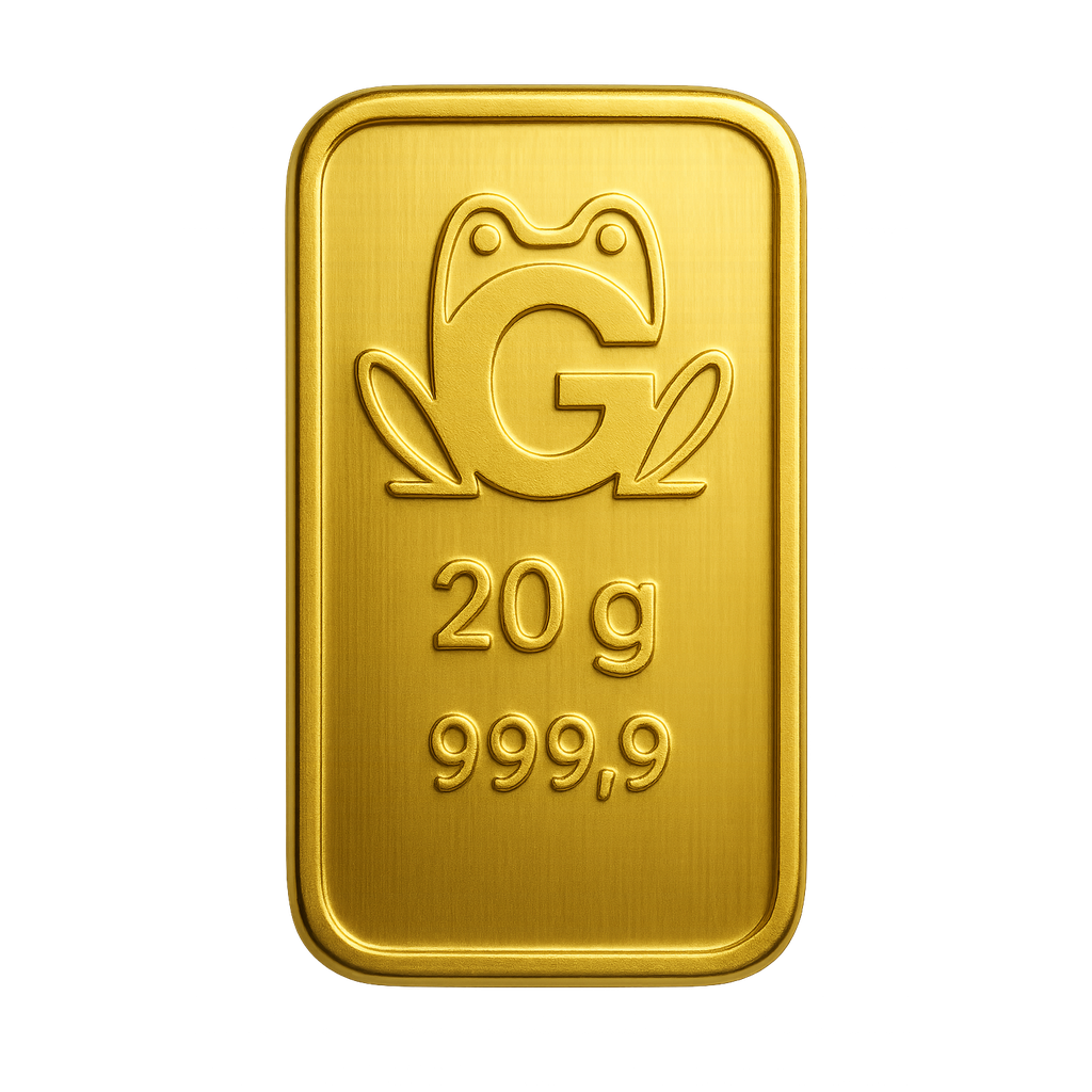Lingotto d'oro 20 g lingotto oro 999.9