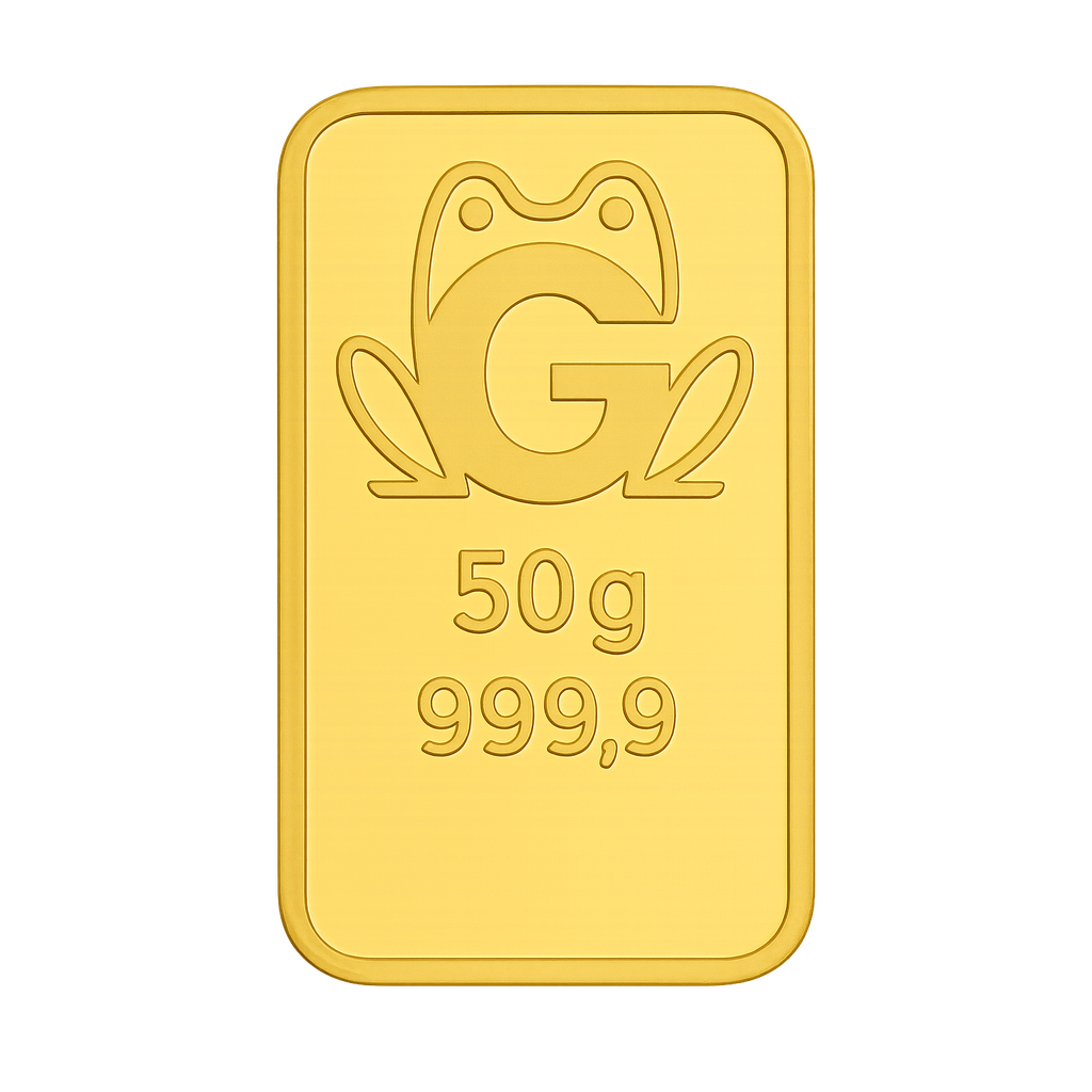 Lingotto d'oro 50 g lingotto oro 999.9