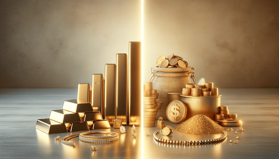 Differenza tra oro da investimento e oro usato