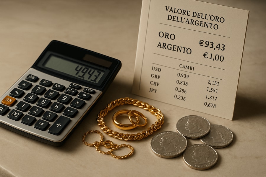 Come calcolare il valore reale dell’oro e dell’argento