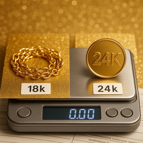 Differenze fondamentali tra oro 18k e 24k nella quotazione
