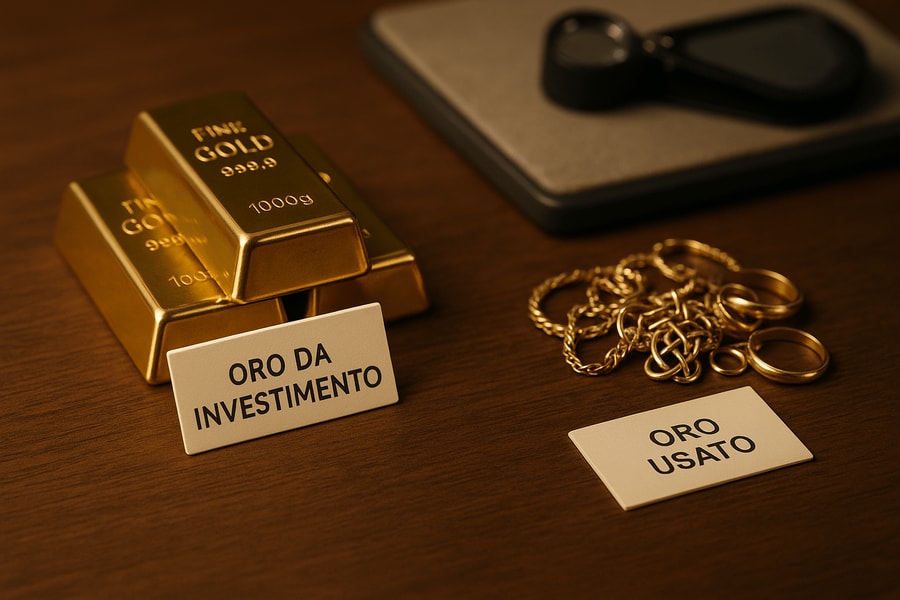 Come distinguere l’oro da investimento dall’oro usato