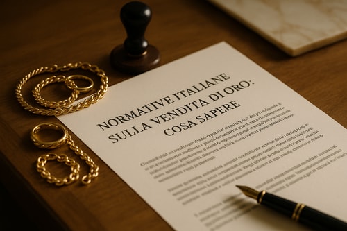 Normative italiane sulla vendita di oro: cosa sapere