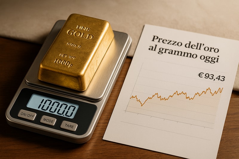 Immagine per Prezzo dell’oro al grammo oggi: come orientarti