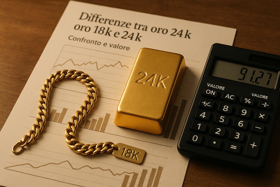 Differenze tra oro 18k e 24k: quale offre il miglior valore?