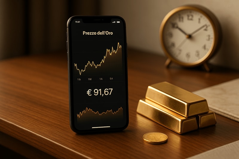 Immagine per Come utilizzare un’app per monitorare il prezzo dell’oro