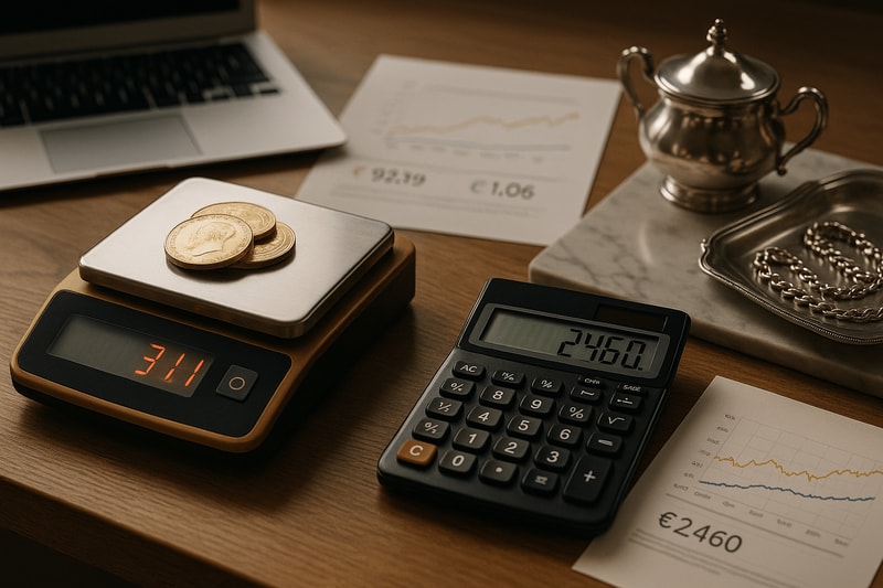 Immagine per Come calcolare il valore dell’oro e dell’argento in casa