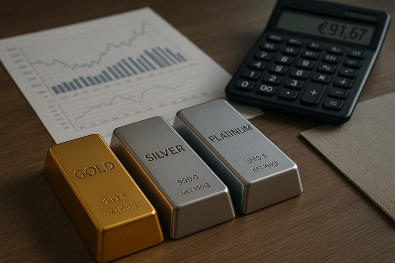 Immagine per Differenze chiave tra metalli preziosi da investimento