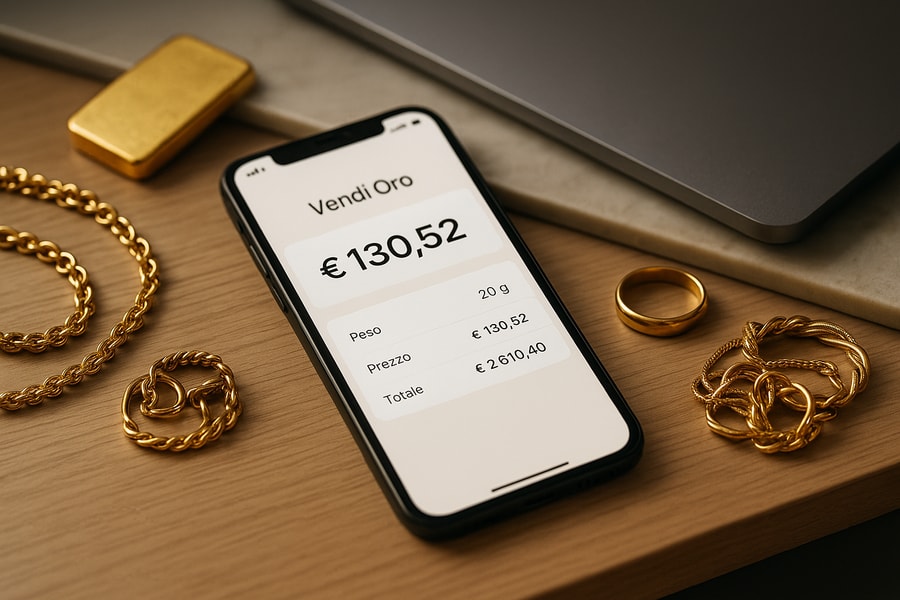 Come utilizzare una app per vendere oro usato