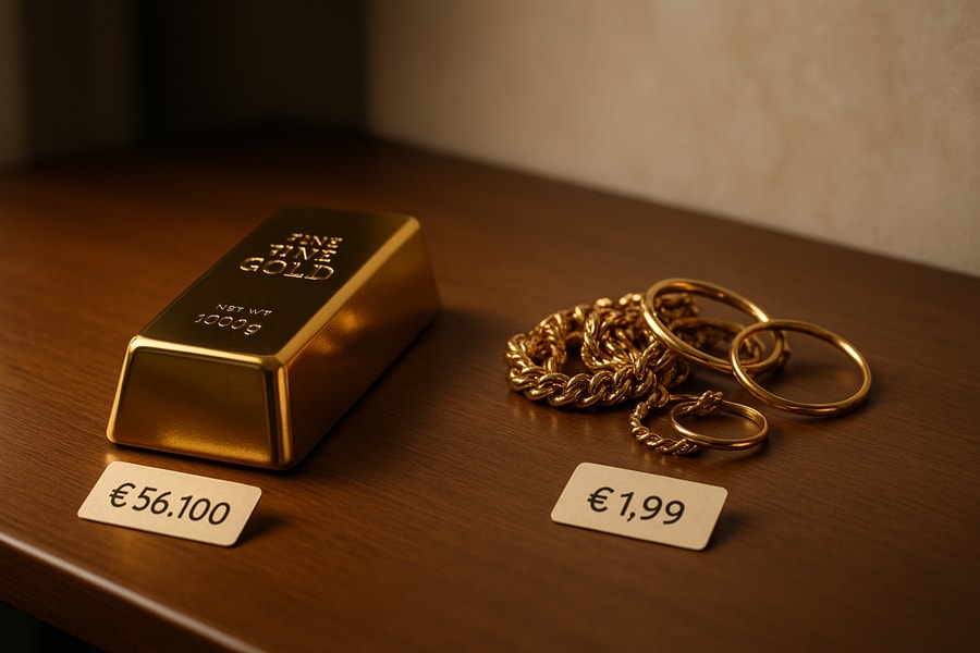 Come distinguere tra oro da investimento e oro usato