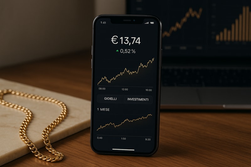 Immagine per Quotazione oro in tempo reale con Gildy: perché è essenziale