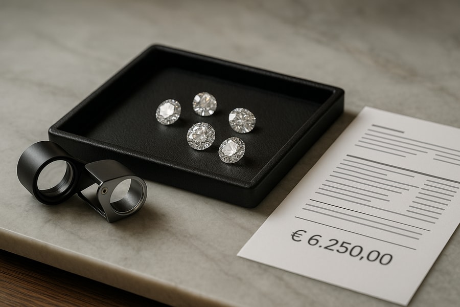 Come valutare diamanti usati e garantirti un prezzo equo