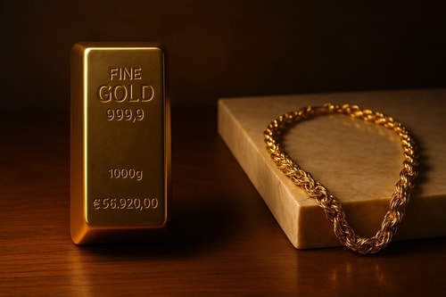 Differenza tra oro da investimento e da gioielleria