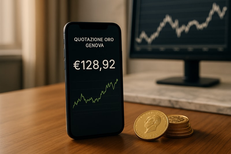 Immagine per Quotazione oro in tempo reale: come usarla per vendere a Genova