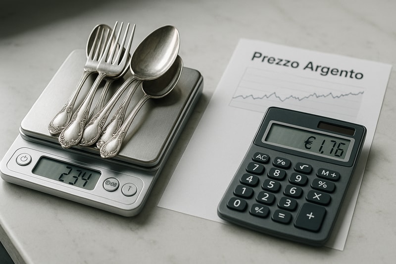 Immagine per Come calcolare il valore dell’argento in casa facilmente