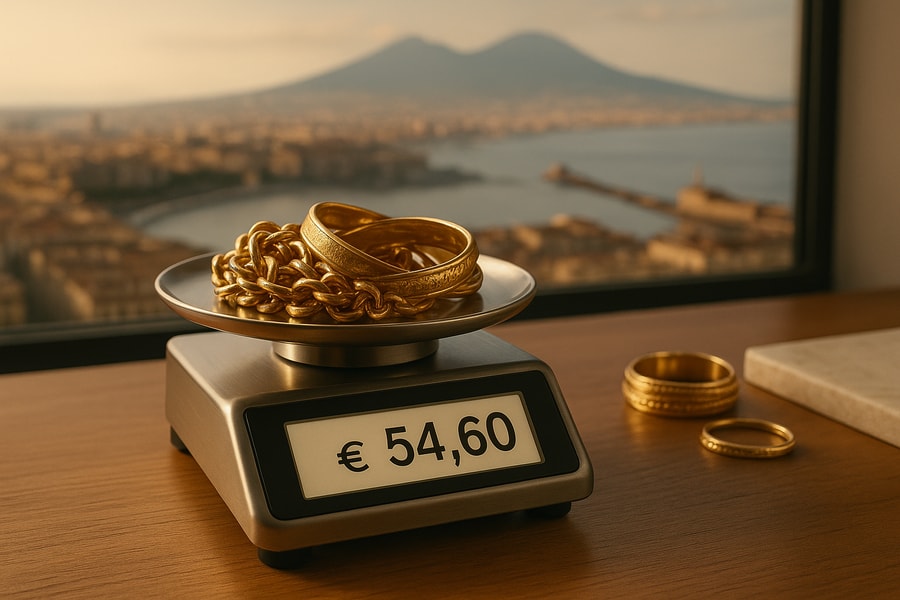 Quanto vale un grammo di oro oggi a Napoli?