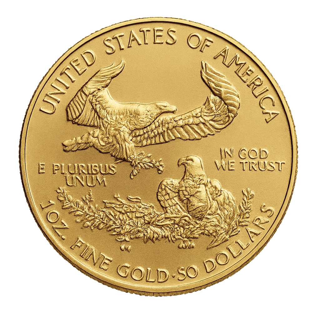 American Gold Eagle moneta d'oro lato iconico aquila
